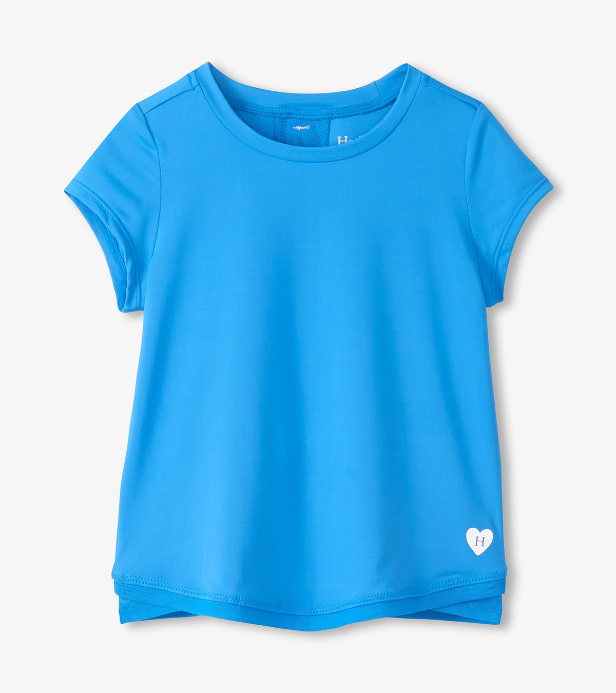 Girls Malibu Blue Mesh Trim T-Shirt | Hatley Discount Girls