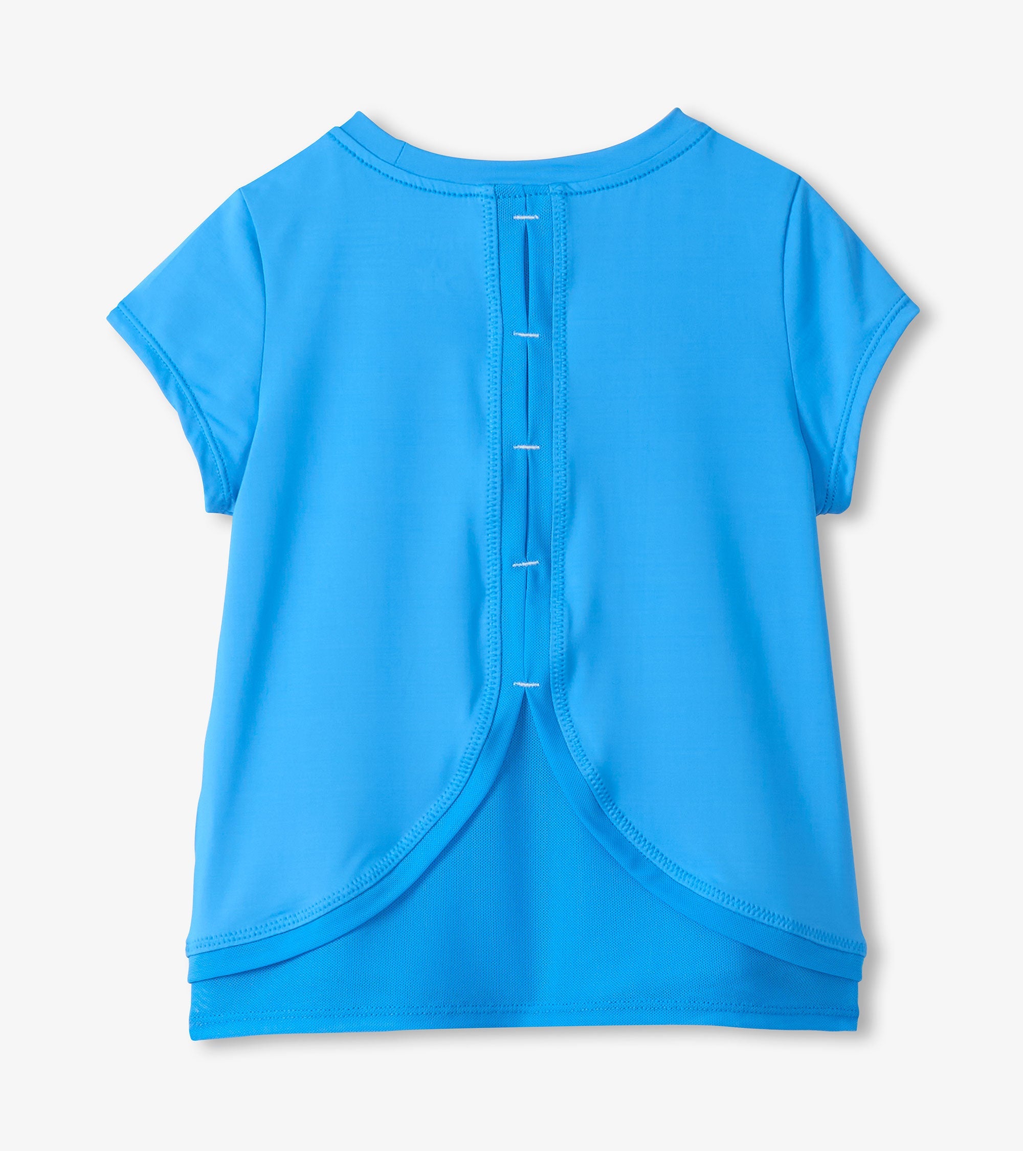 Girls Malibu Blue Mesh Trim T-Shirt | Hatley Discount Girls