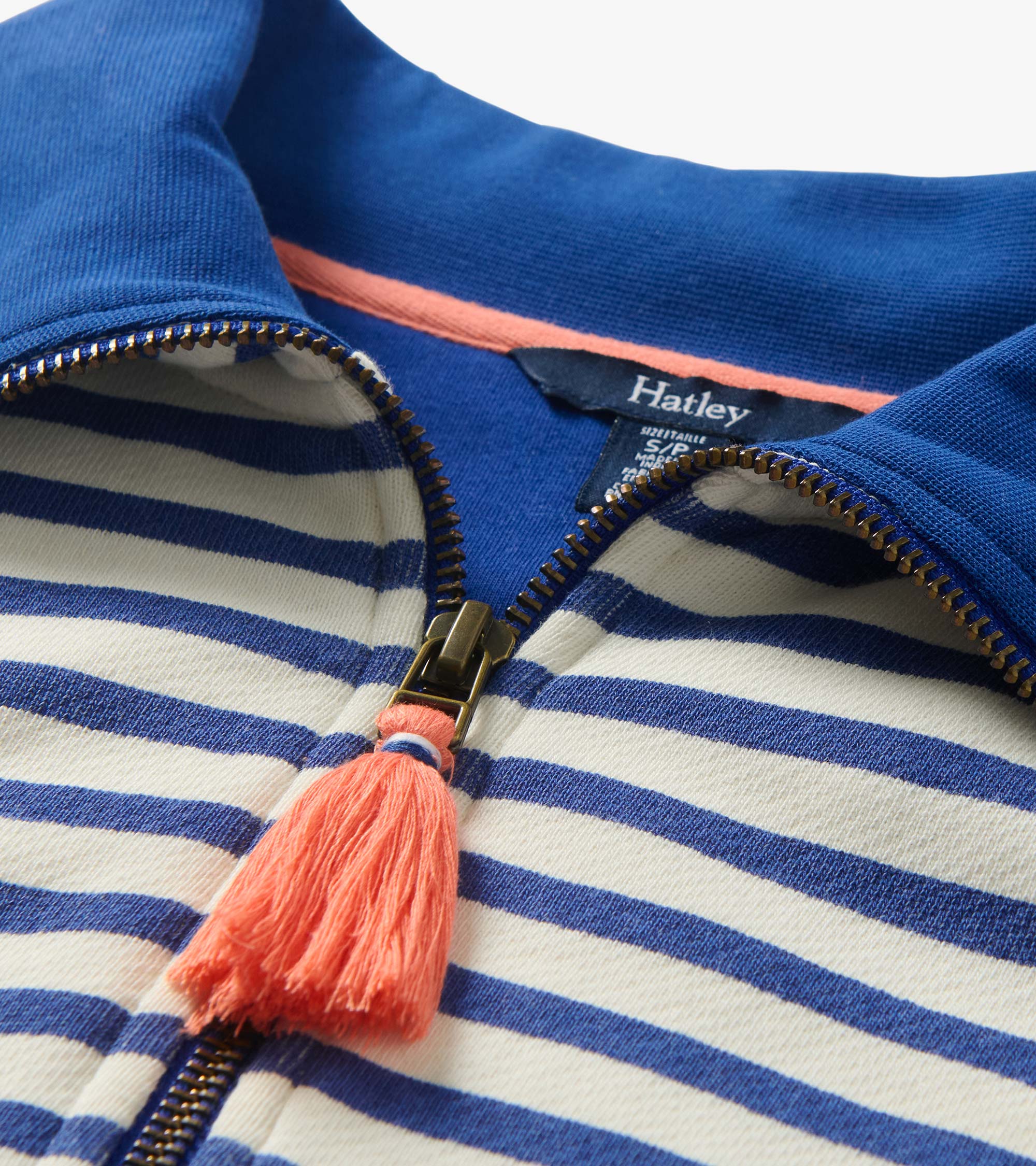 Mock Neck Pullover - Mezarine Blue Stripes | Hatley Onsale Women