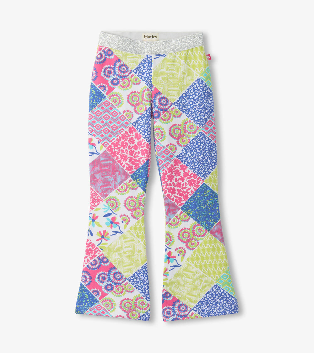Girls Mix-Up Patch Work Stretch Bell Bottoms | Hatley For Girls