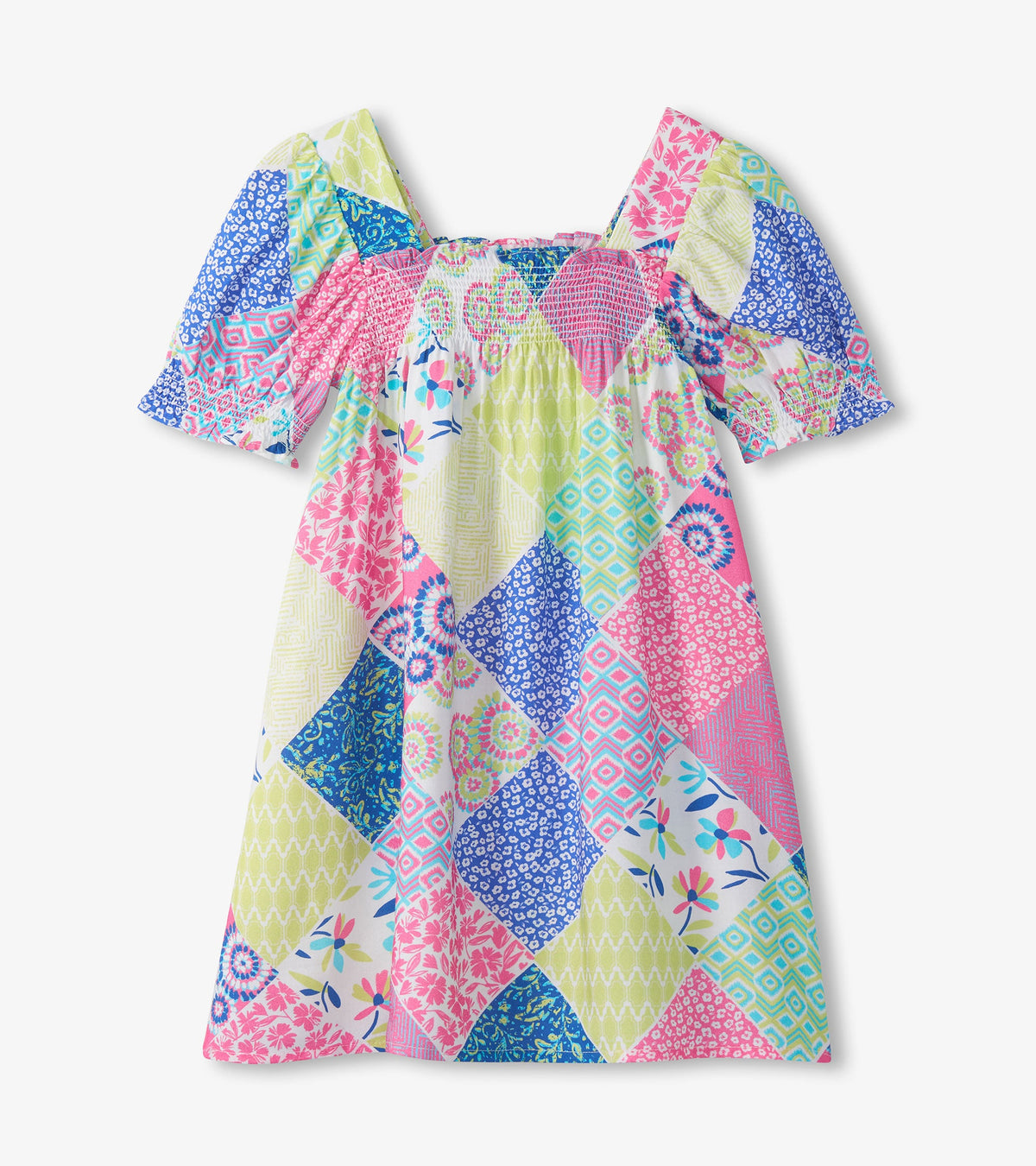 Girls Mix-Up Patch Work Smocked Dress | Hatley Onsale Girls