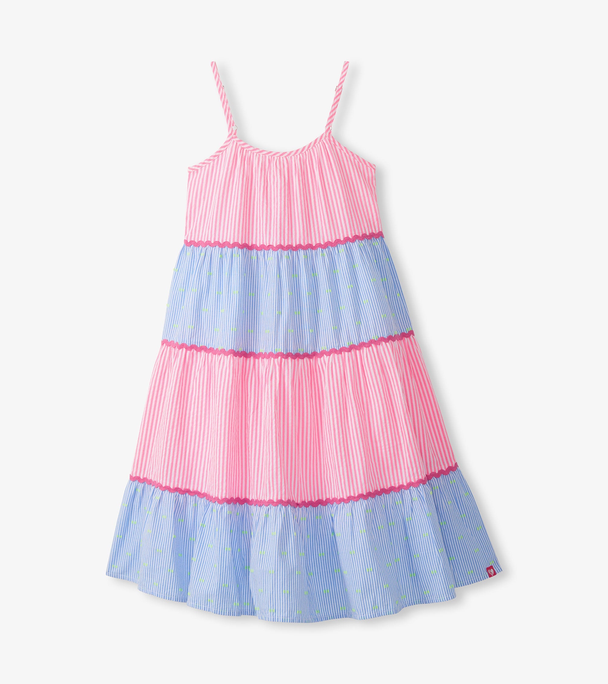 Girls Mixed Seersucker Strappy Midi Dress | Hatley