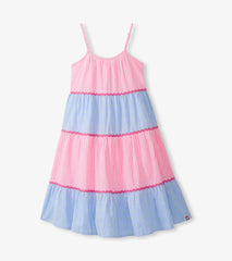 Girls Mixed Seersucker Strappy Midi Dress | Hatley