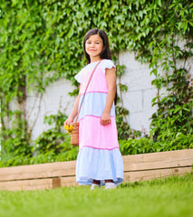 Girls Mixed Seersucker Strappy Midi Dress | Hatley