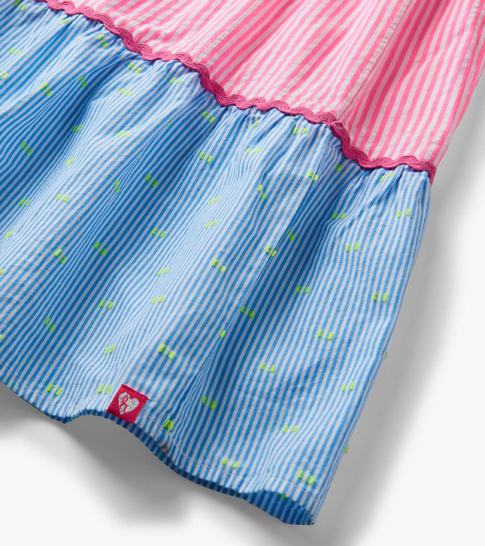 Girls Mixed Seersucker Strappy Midi Dress | Hatley