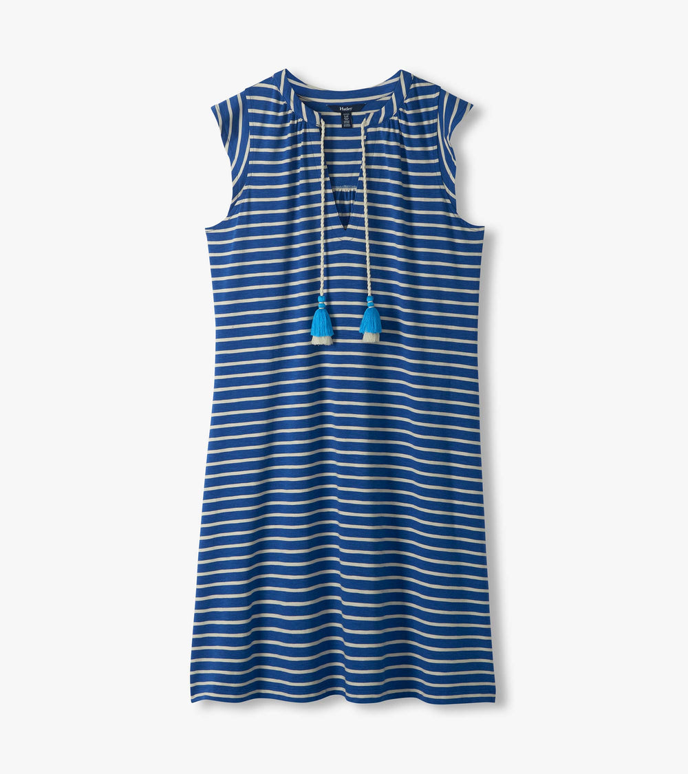 Zoey Tank Dress - Navy Stripes | Hatley Women