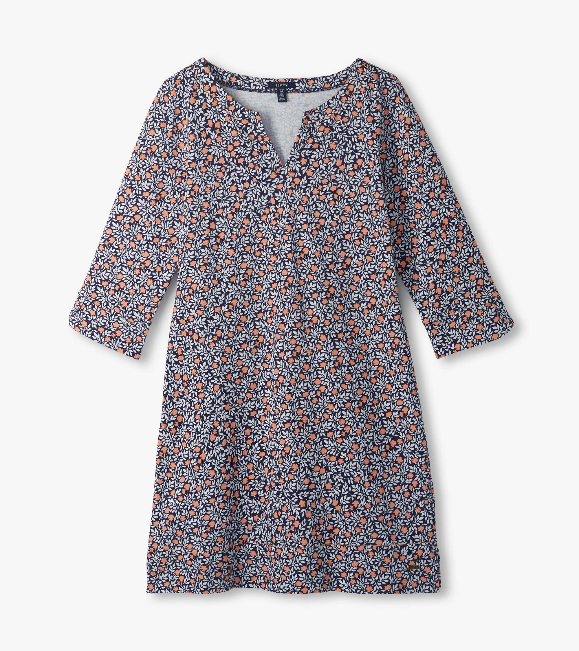 Lily Notch Neck Dress - Mini Vines | Hatley US Women