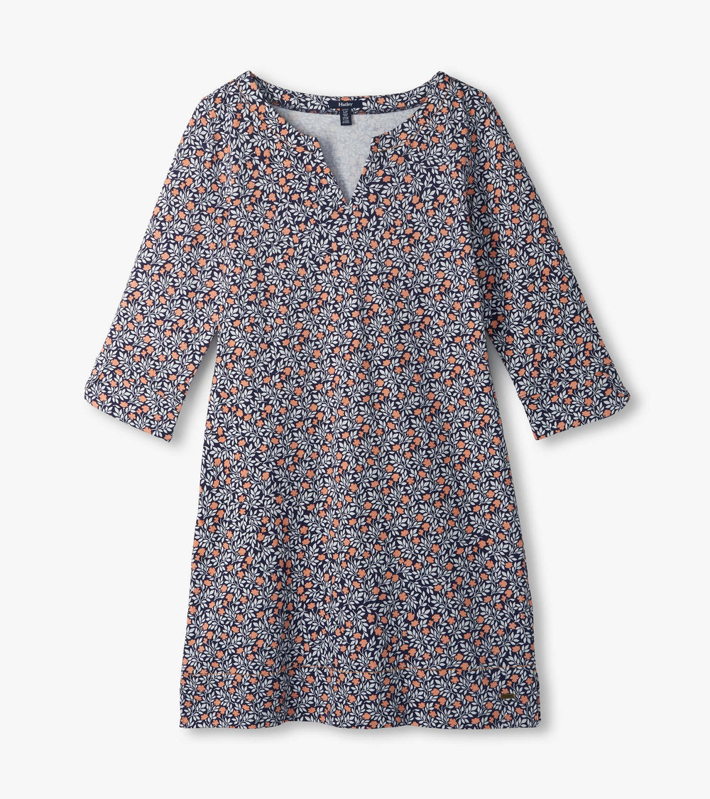 Lily Notch Neck Dress - Mini Vines | Hatley US Women