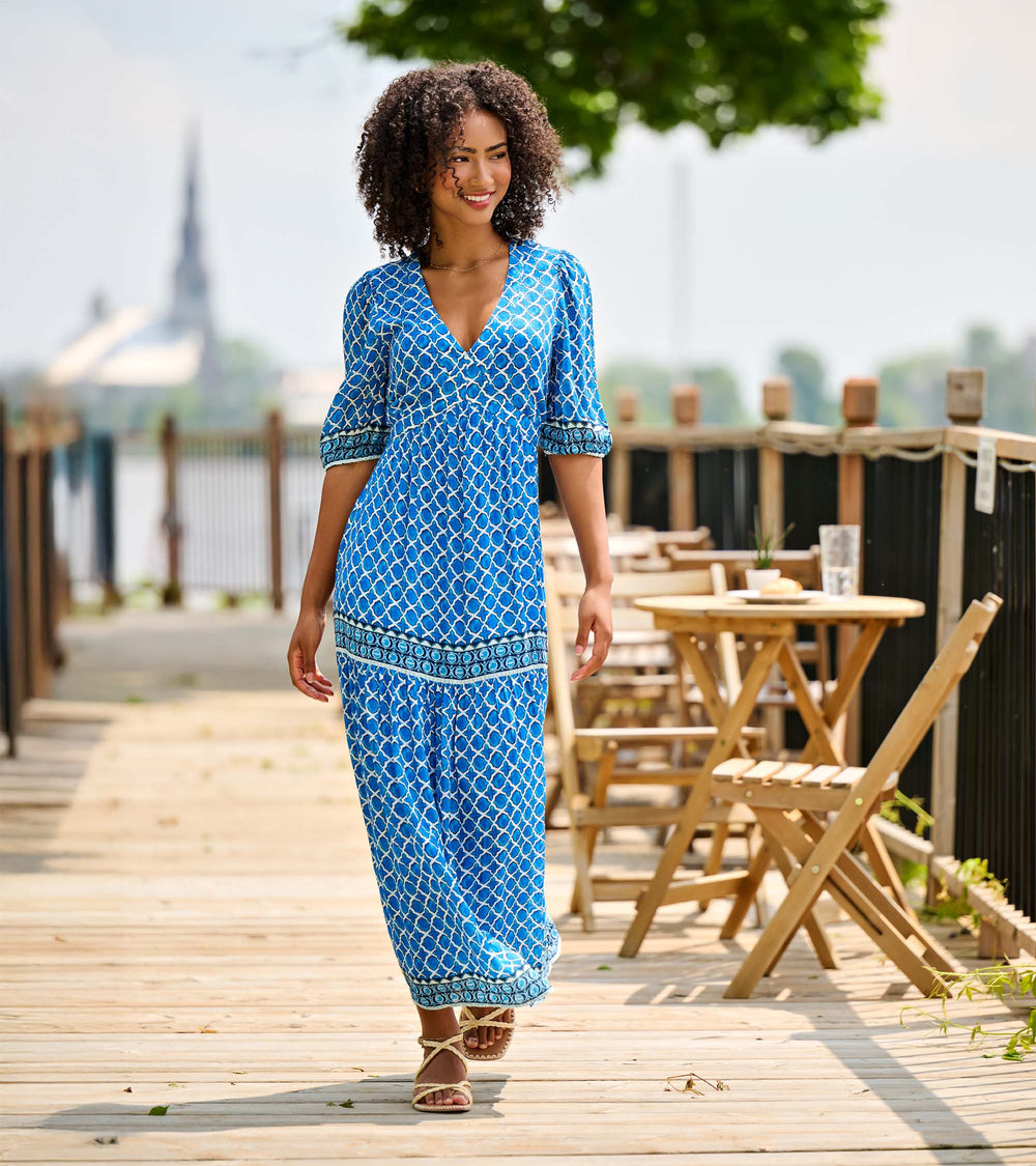 Willow Dress - Water Blue Medallion | Hatley