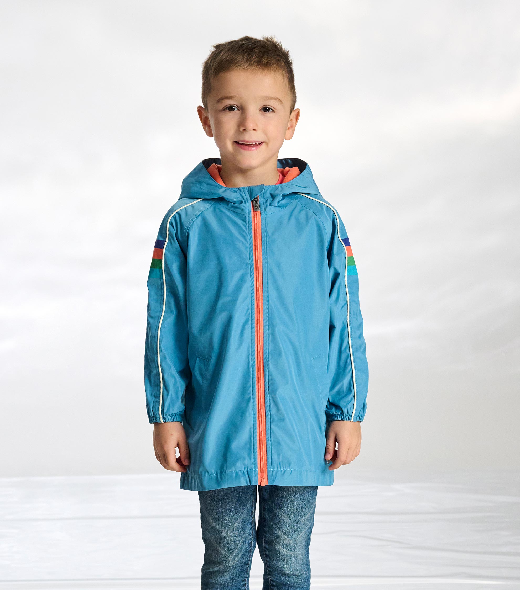 Boys Niagara Blue Jersey Lined-Rain Jacket | Hatley Outlet Boys