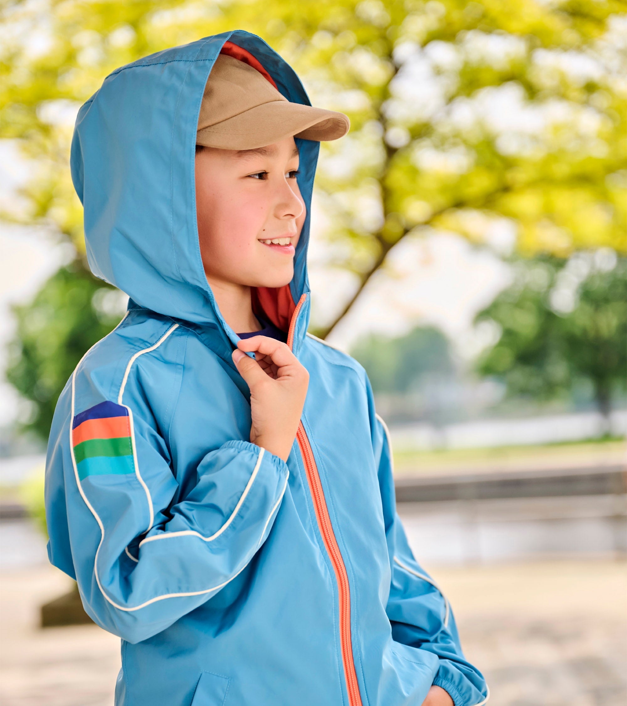 Boys Niagara Blue Jersey Lined-Rain Jacket | Hatley Outlet Boys