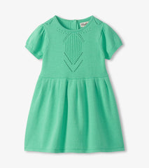 Baby & Toddler Girls Neptune Green Knit Pointelle Dress | Hatley Onsale Baby & Toddler