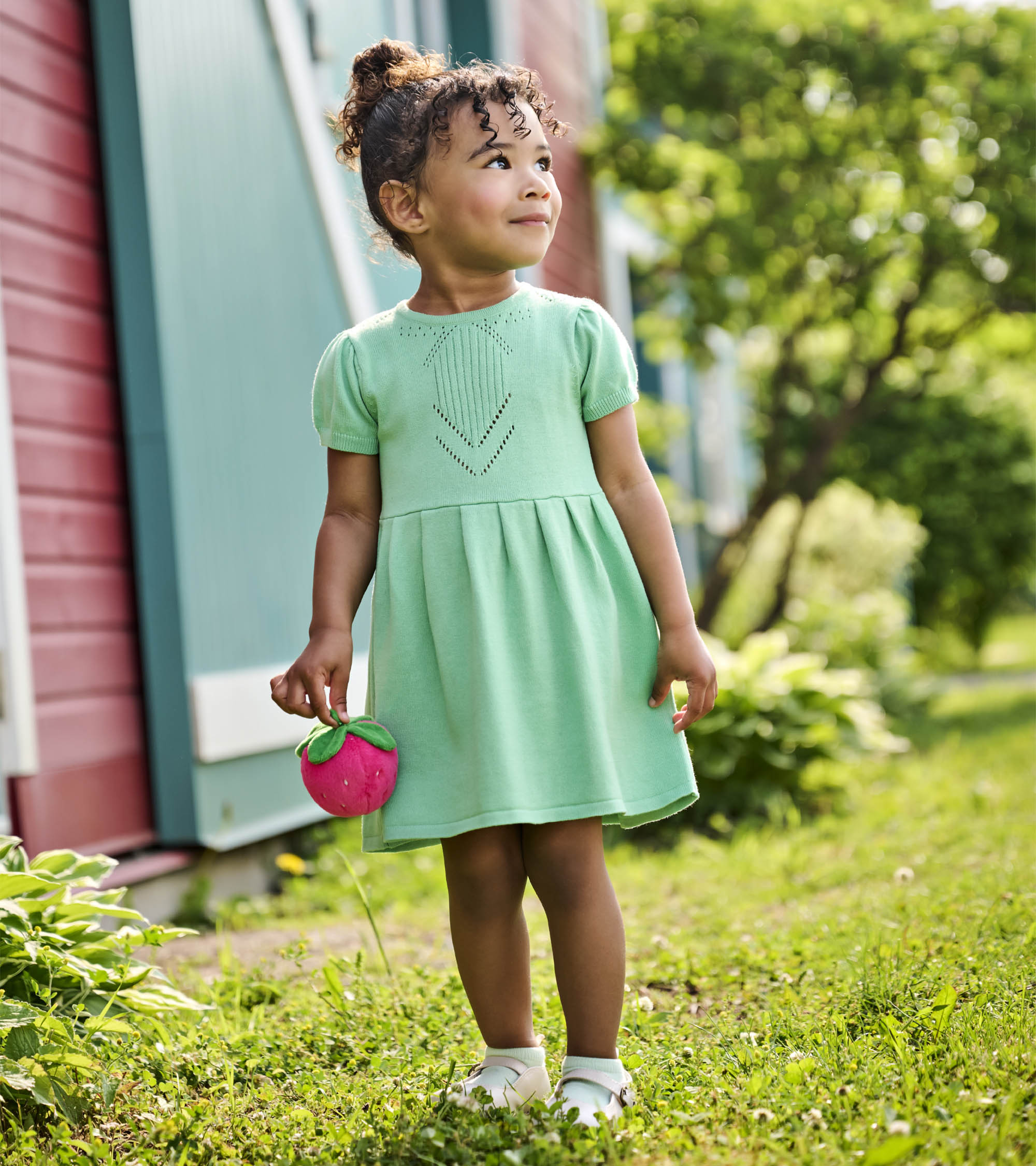 Baby & Toddler Girls Neptune Green Knit Pointelle Dress | Hatley Onsale Baby & Toddler