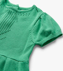 Baby & Toddler Girls Neptune Green Knit Pointelle Dress | Hatley Onsale Baby & Toddler