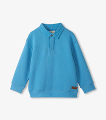 Boys Niagara Blue Rugby Sweatshirt | Hatley