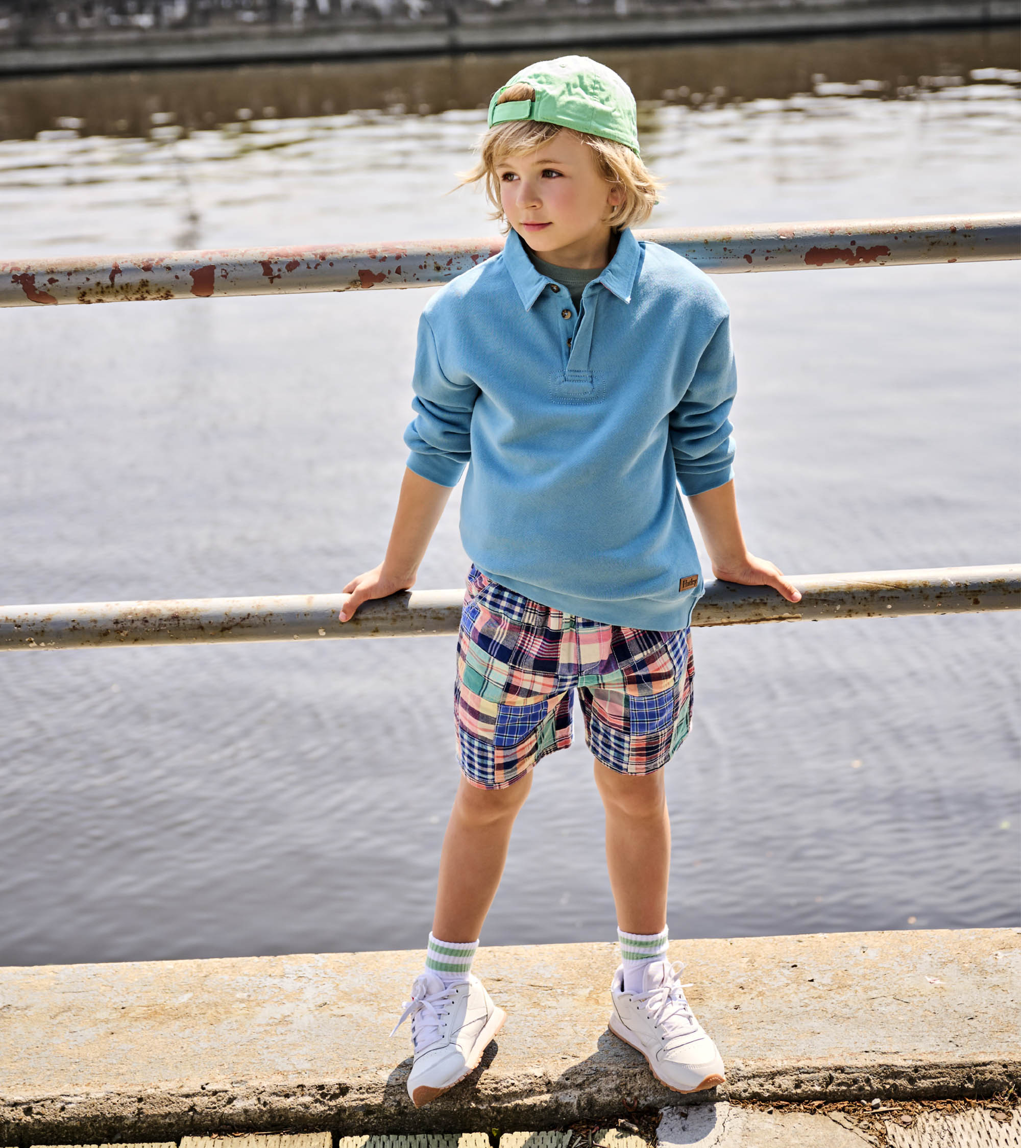 Boys Niagara Blue Rugby Sweatshirt | Hatley