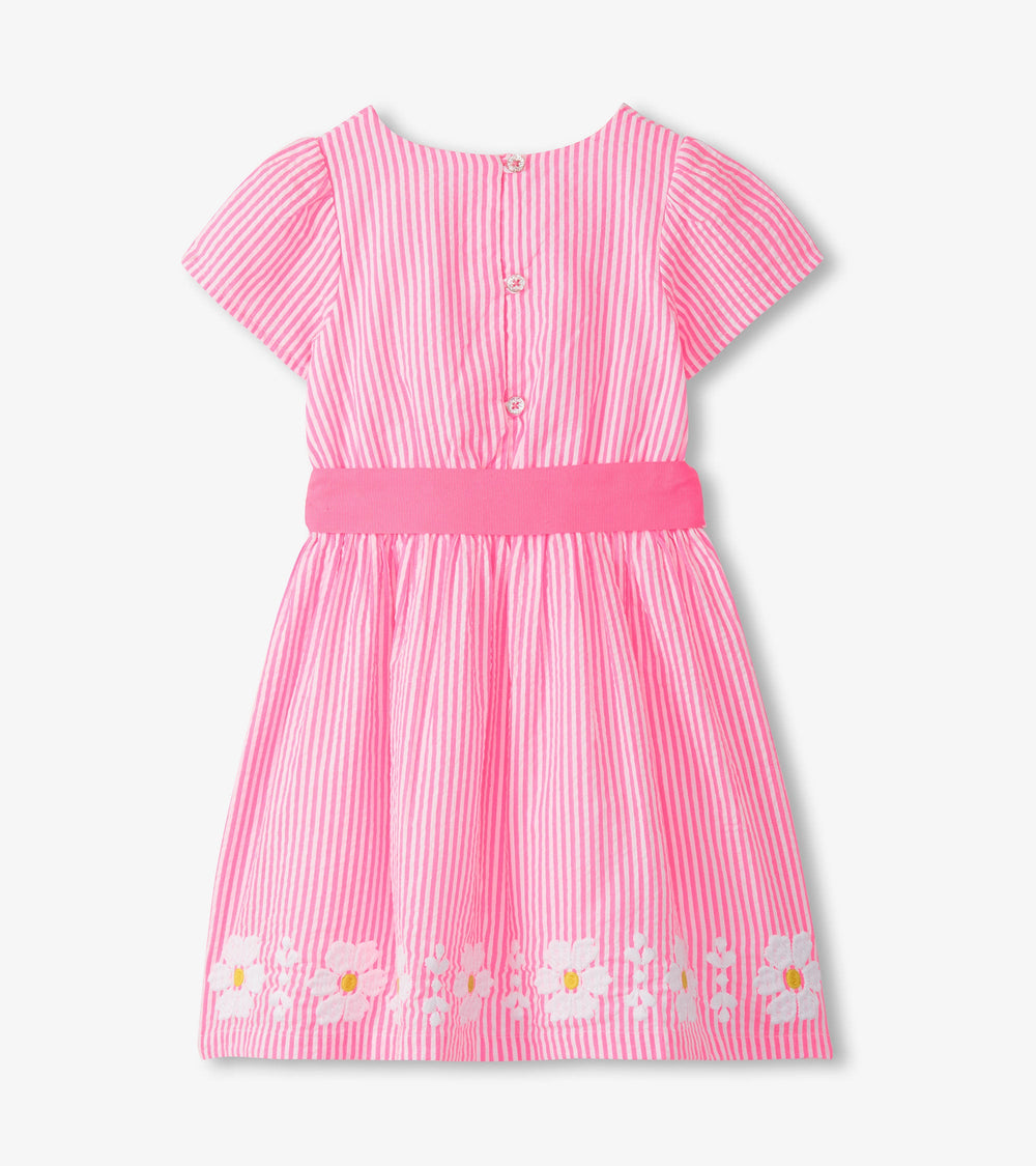 Girls Pink Seersucker Garden Dress | Hatley For Girls