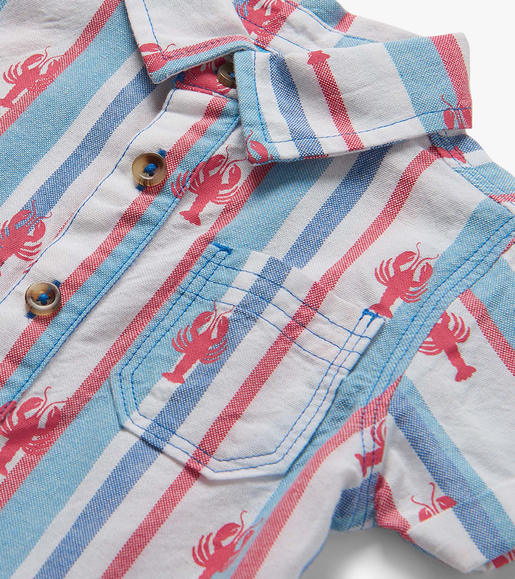 Baby Boys Preppy Lobsters Woven Romper | Hatley Outlet Baby & Toddler