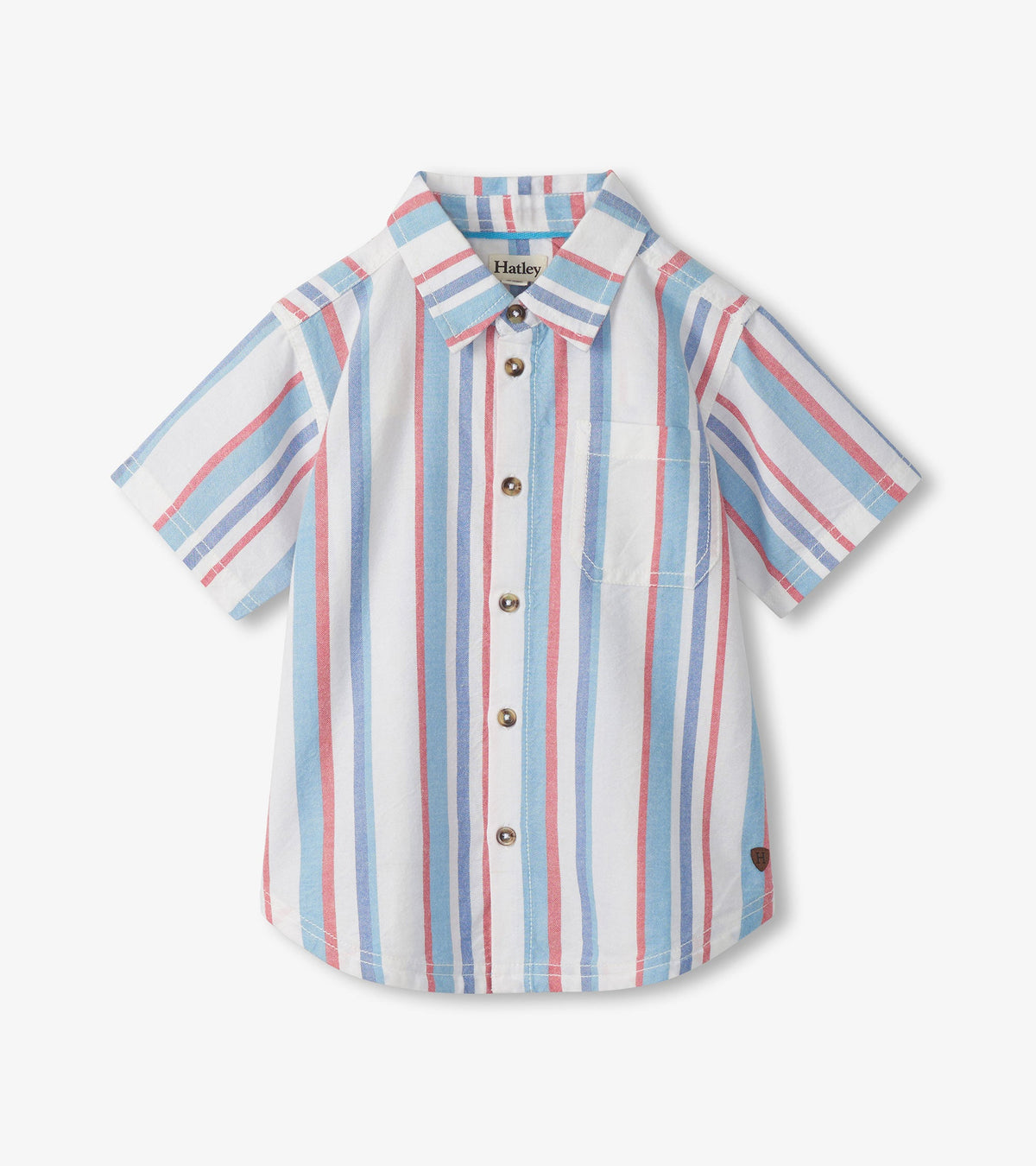 Boys Nautical Stripes Woven Button Down Shirt | Hatley Discount Boys