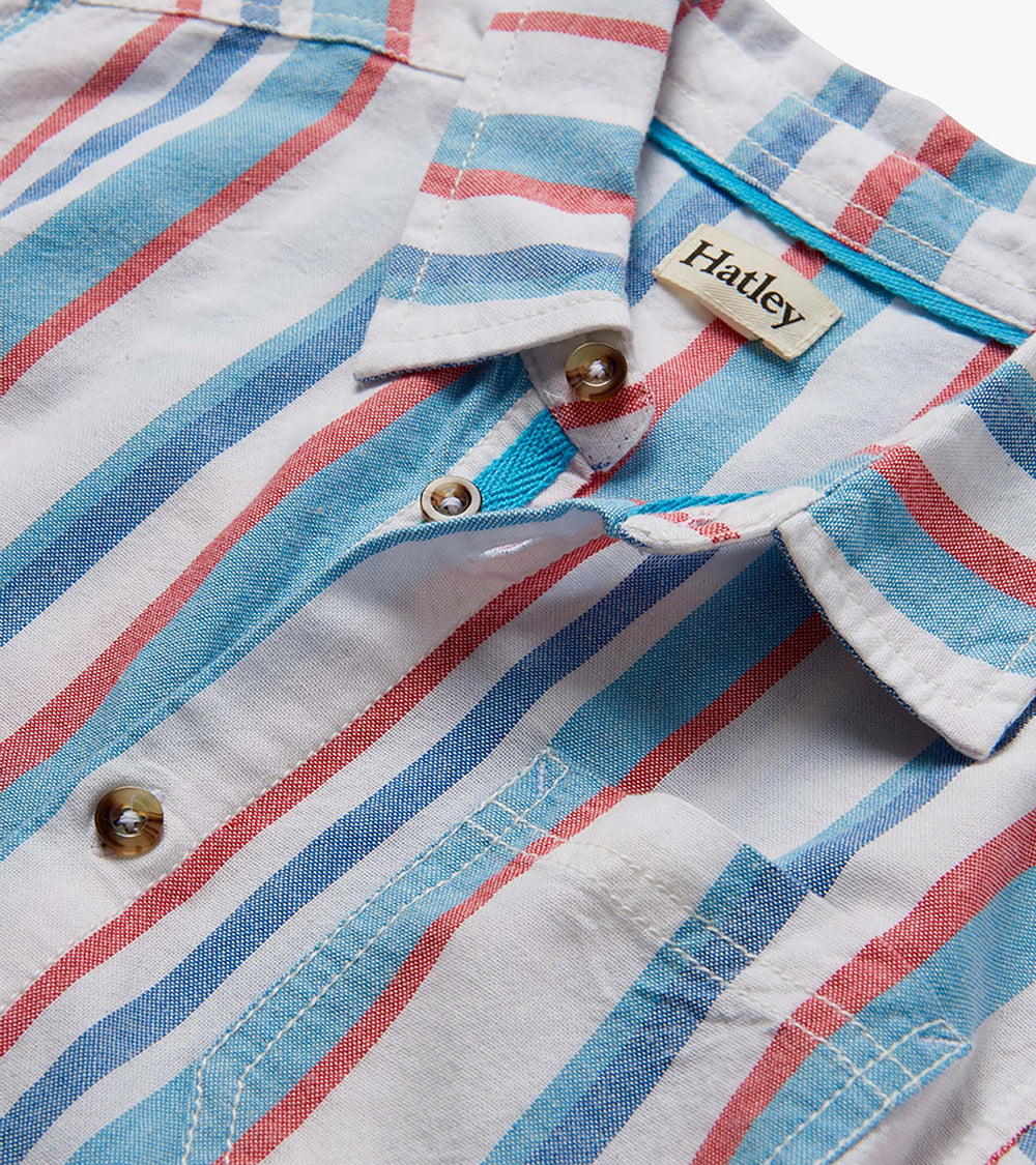 Boys Nautical Stripes Woven Button Down Shirt | Hatley Discount Boys