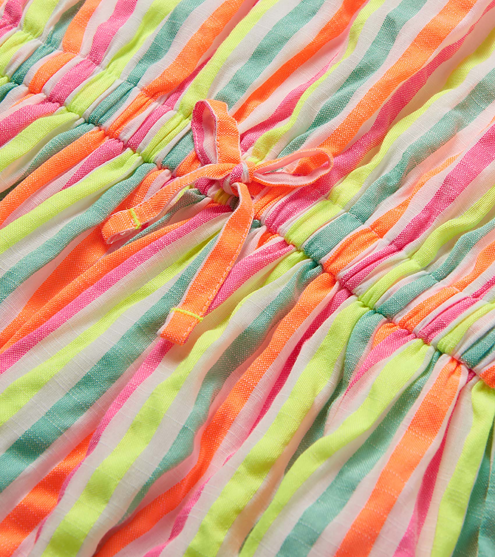 Girls Neon Summer Stripes Woven Play Dress | Hatley Discount Girls