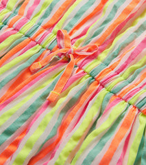 Girls Neon Summer Stripes Woven Play Dress | Hatley Discount Girls
