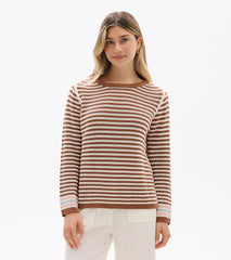 Pointelle Stripe Sweater - Neutral | Hatley US Women