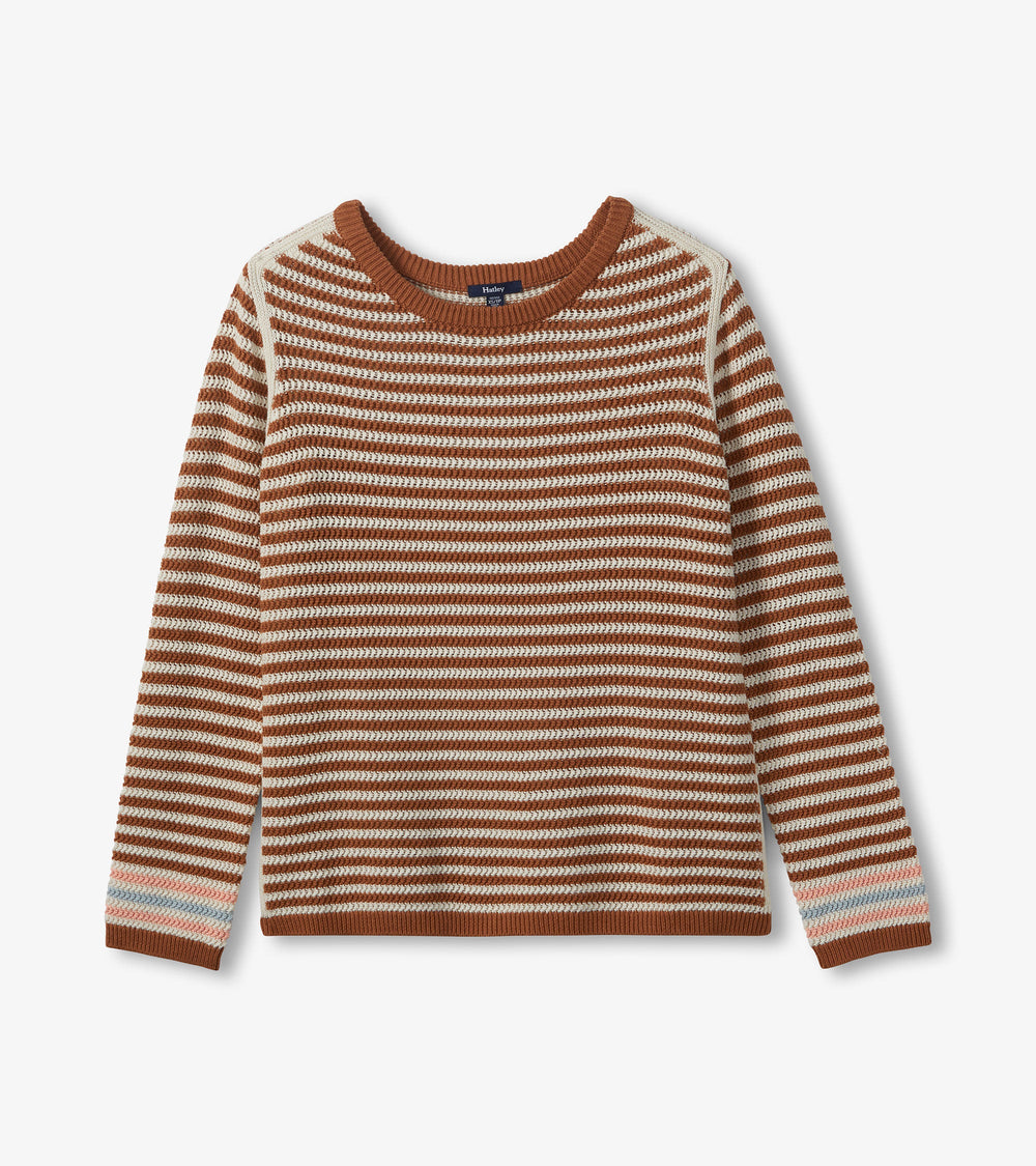 Pointelle Stripe Sweater - Neutral | Hatley US Women