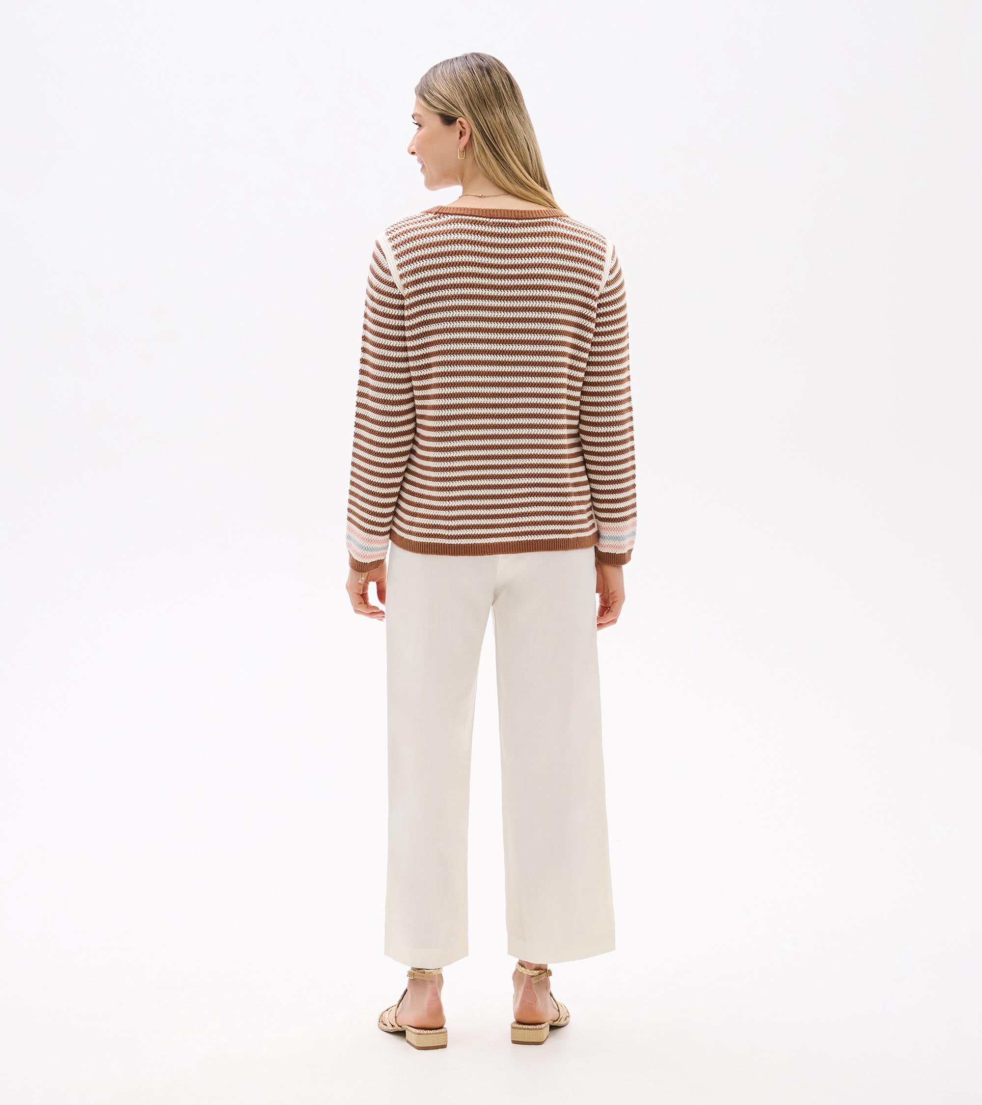Pointelle Stripe Sweater - Neutral | Hatley US Women
