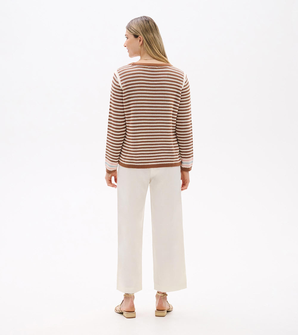 Pointelle Stripe Sweater - Neutral | Hatley US Women