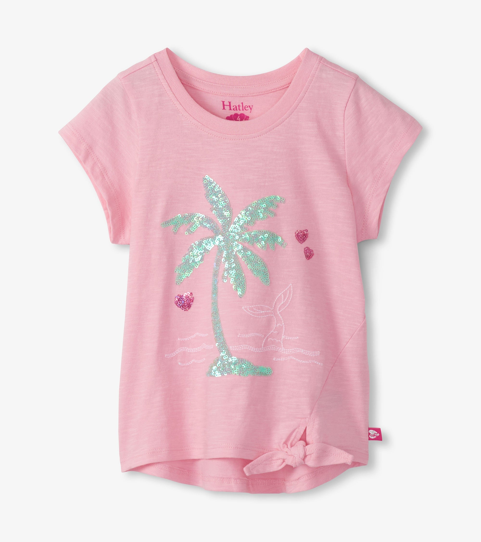Girls Summer Palm Tie Front T-Shirt | Hatley Girls