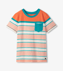 Boys Summer Stripes Crew Neck T-Shirt | Hatley