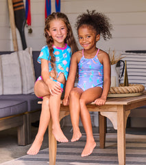 Girls Sea Shells Tie-Front Two-Piece Swimsuit | Hatley Sale Girls