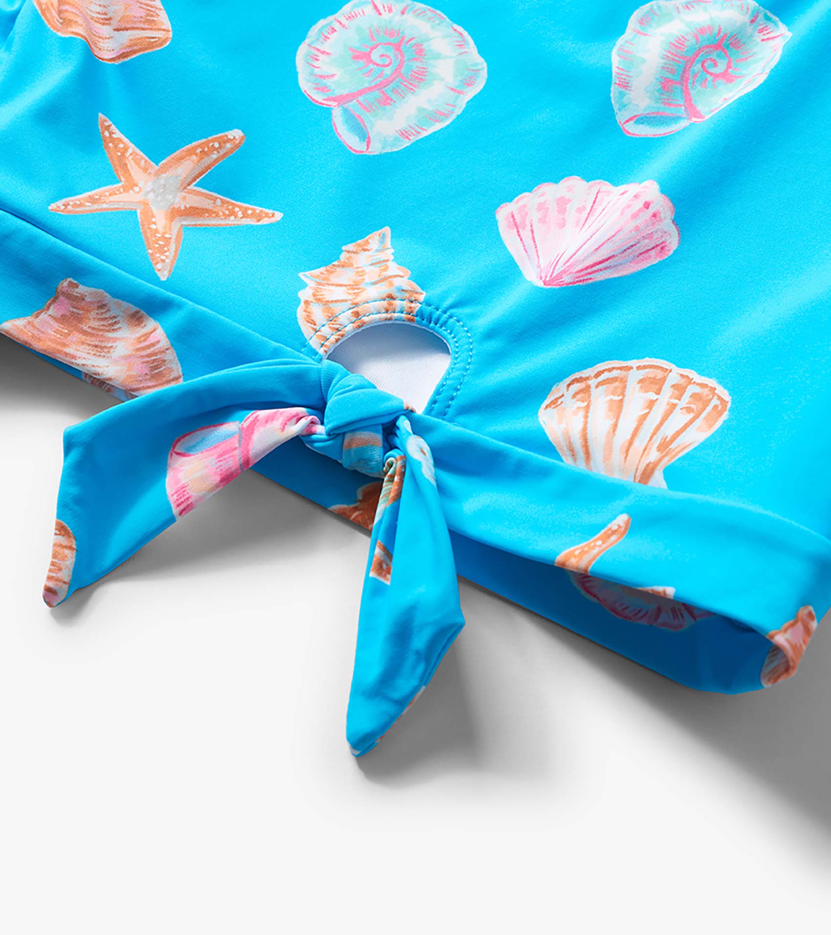 Girls Sea Shells Tie-Front Two-Piece Swimsuit | Hatley Sale Girls