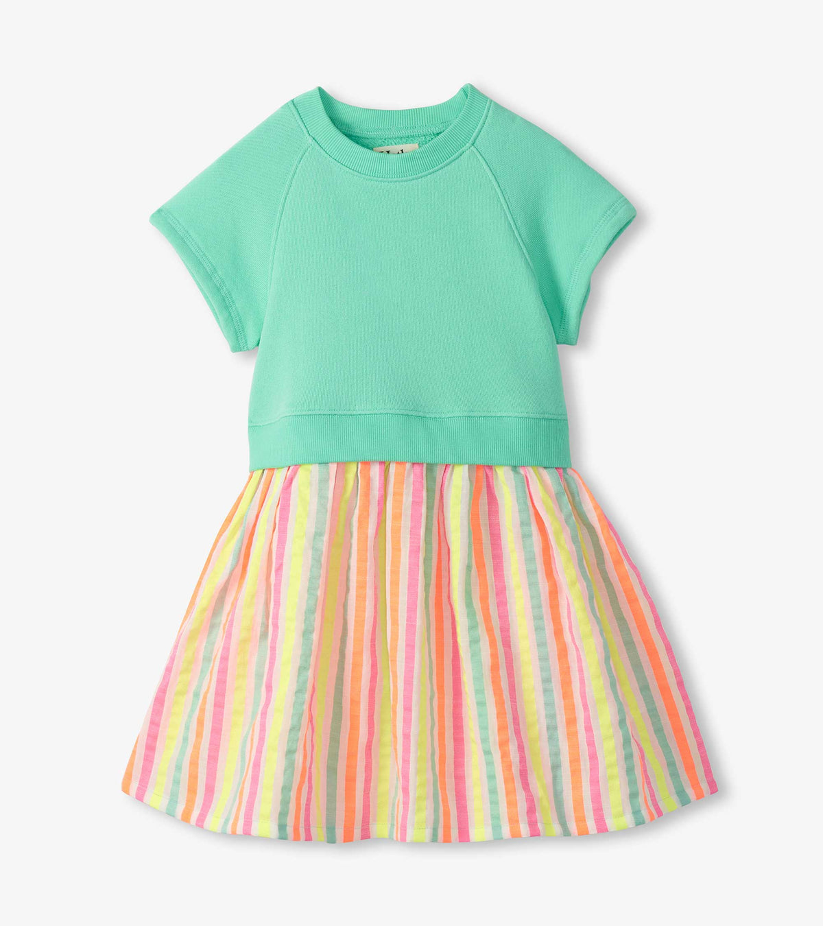 Girls Neon Summer Mixed Fabric Dress | Hatley Sale Girls