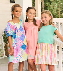 Girls Neon Summer Mixed Fabric Dress | Hatley Sale Girls