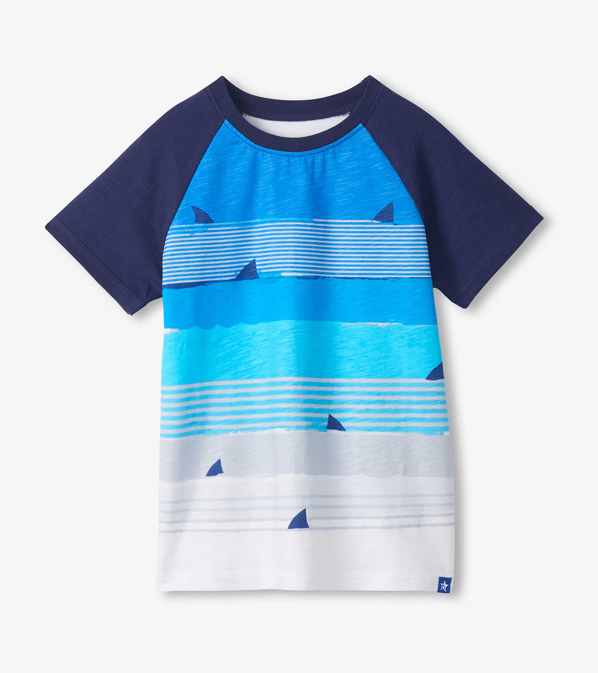 Boys Fin Stripes Raglan T-Shirt | Hatley Discount Boys