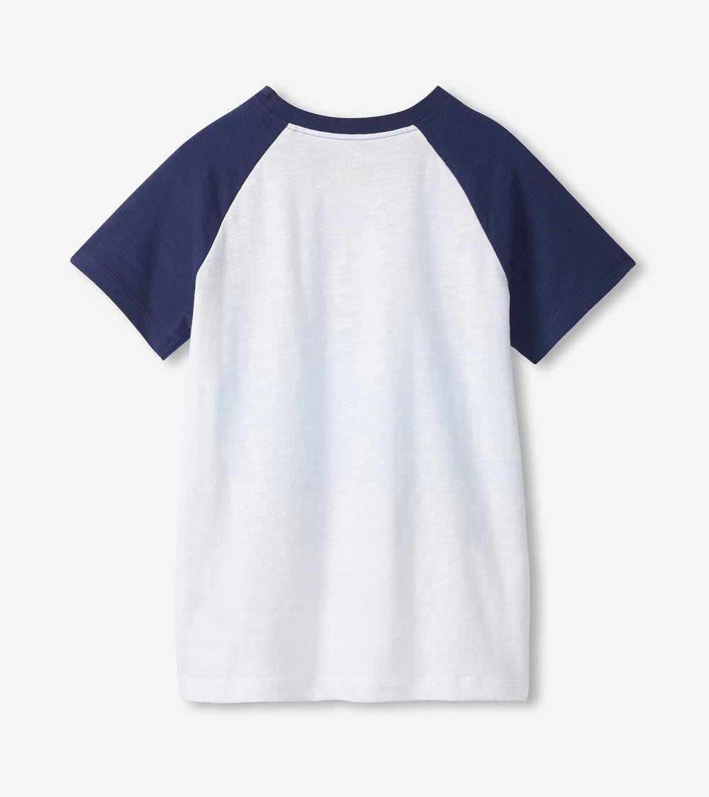 Boys Fin Stripes Raglan T-Shirt | Hatley Discount Boys
