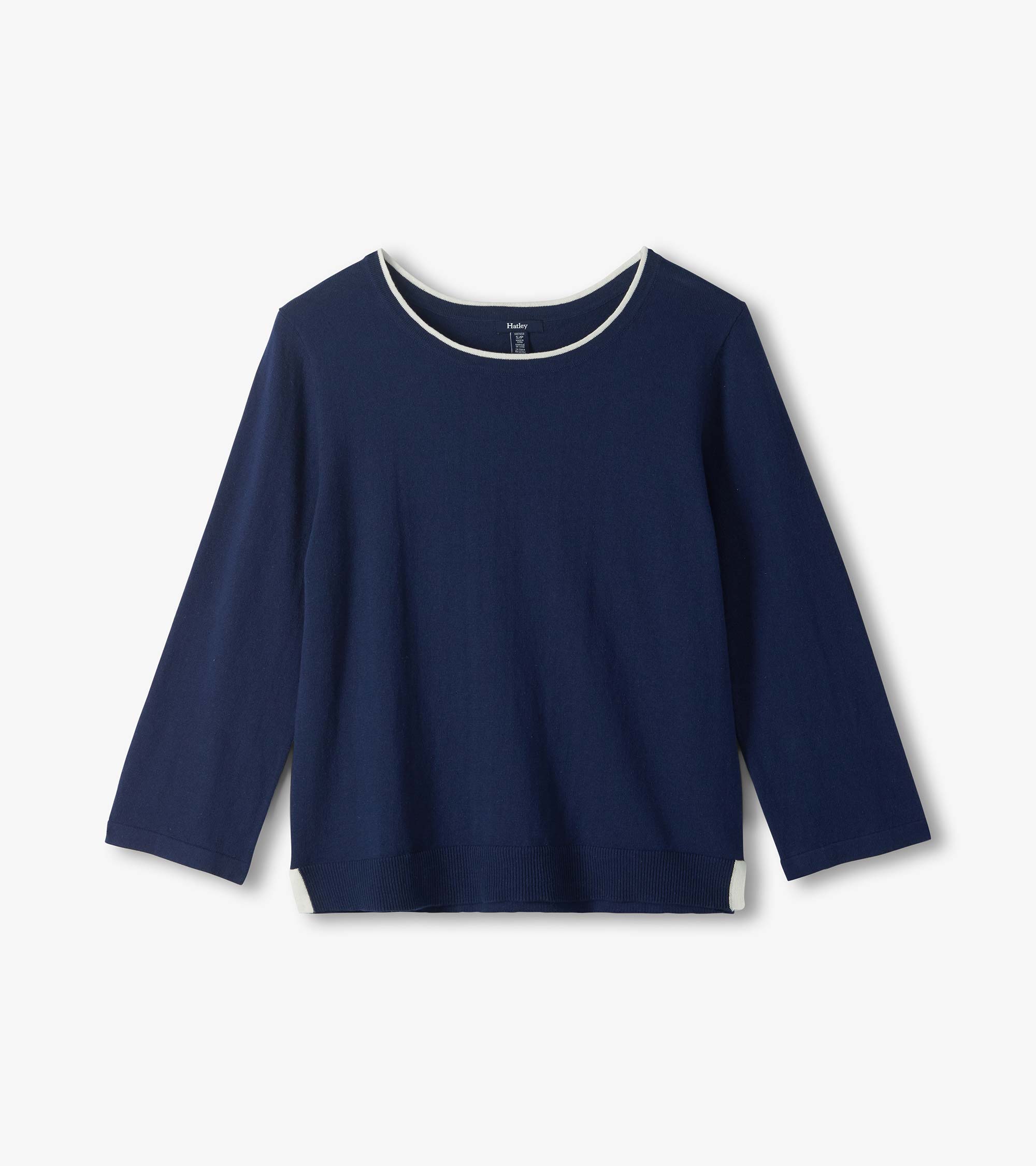 3/4 Sleeve Knit Top - Patriot Blue | Hatley Women
