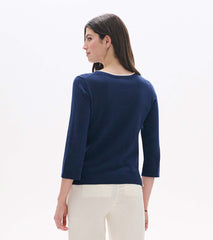 3/4 Sleeve Knit Top - Patriot Blue | Hatley Women