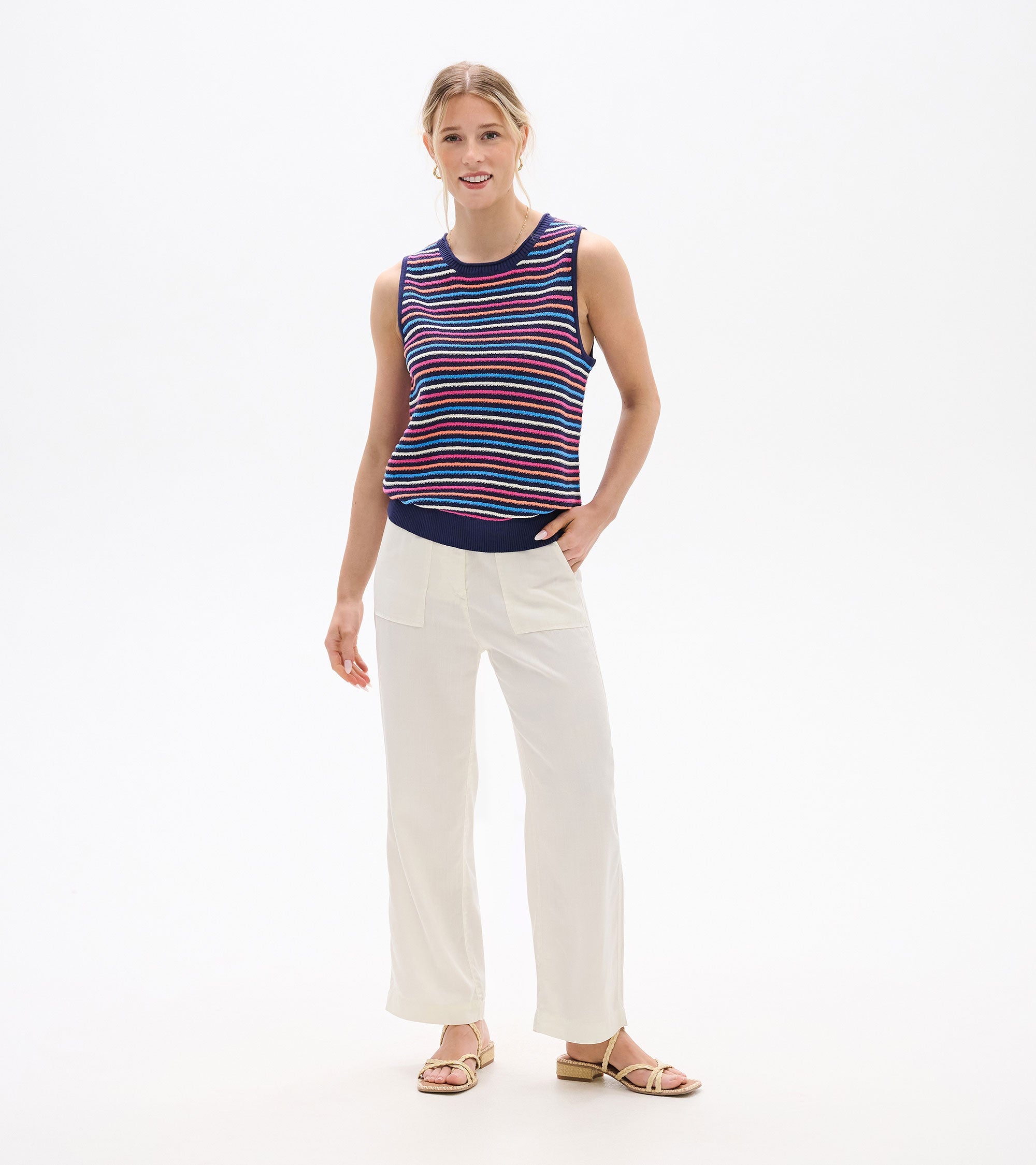 Kate Sleeveless Tank - Sorbet Stripes | Hatley Sale Women