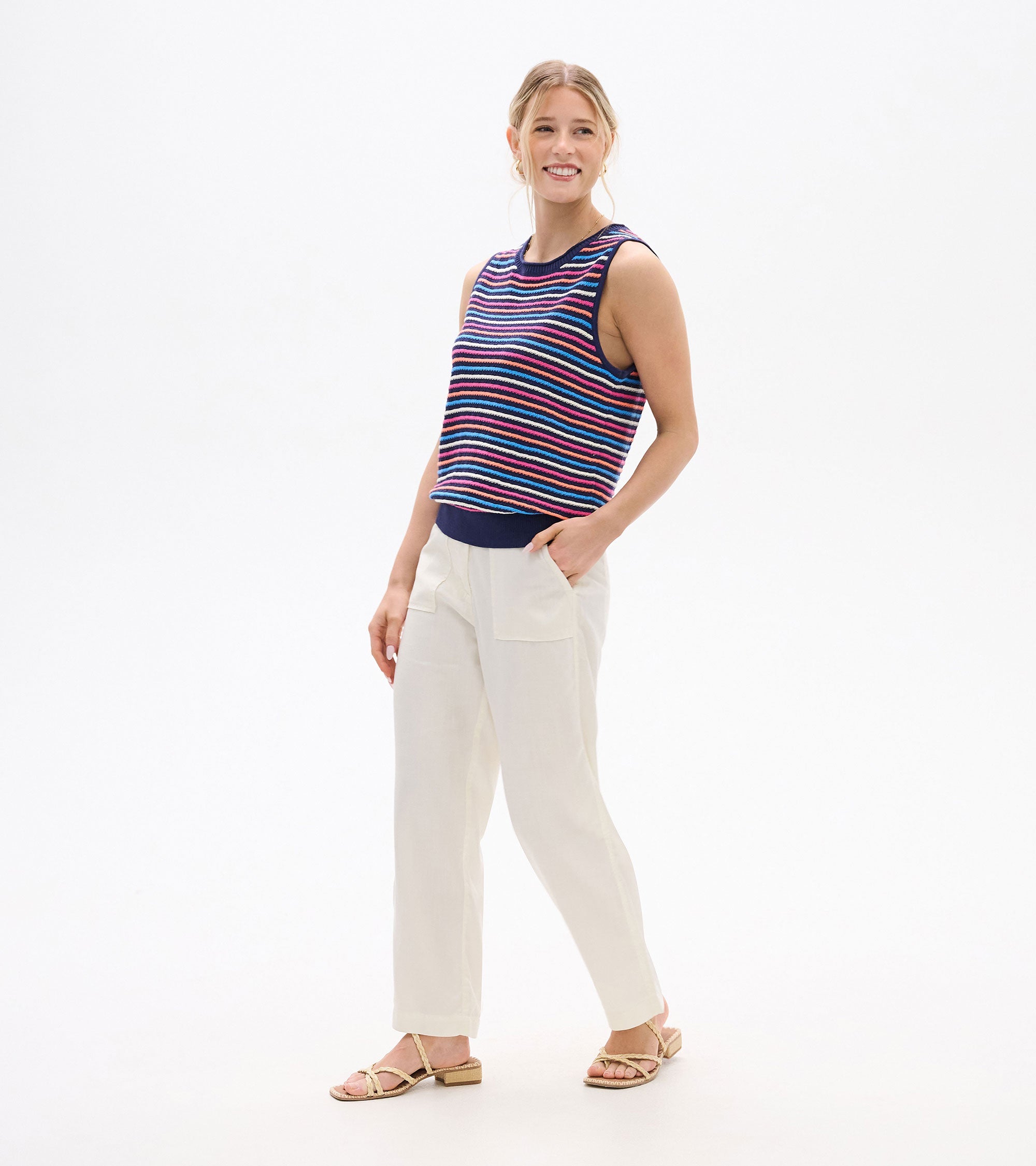 Kate Sleeveless Tank - Sorbet Stripes | Hatley Sale Women