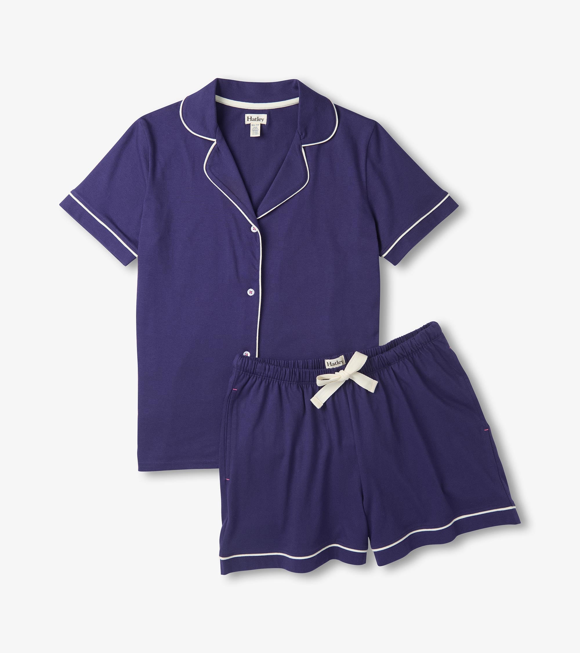 Women's Classic Navy Short Pajama Set | Hatley Women