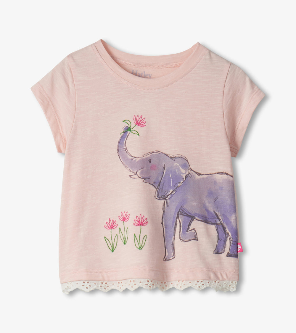Baby & Toddler Girls Elephant T-Shirt & Short Set | Hatley US Baby & Toddler