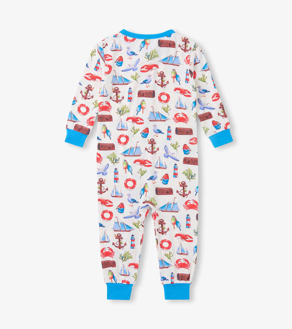 Baby Boys Painted Seascape Bamboo Sleeper | Hatley Sale Baby & Toddler