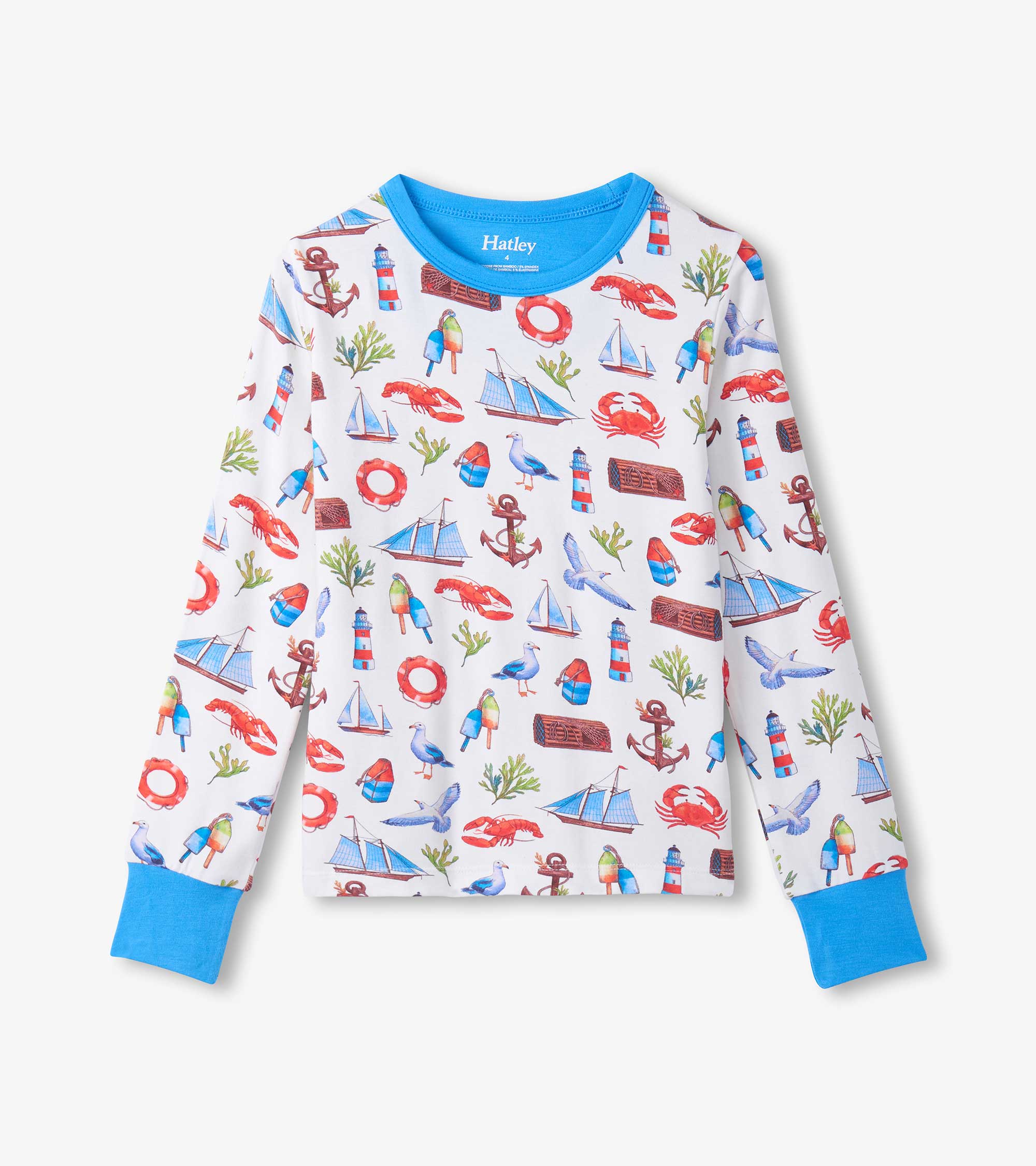 Boys Painted Seascape Bamboo Pajama Set | Hatley Boys
