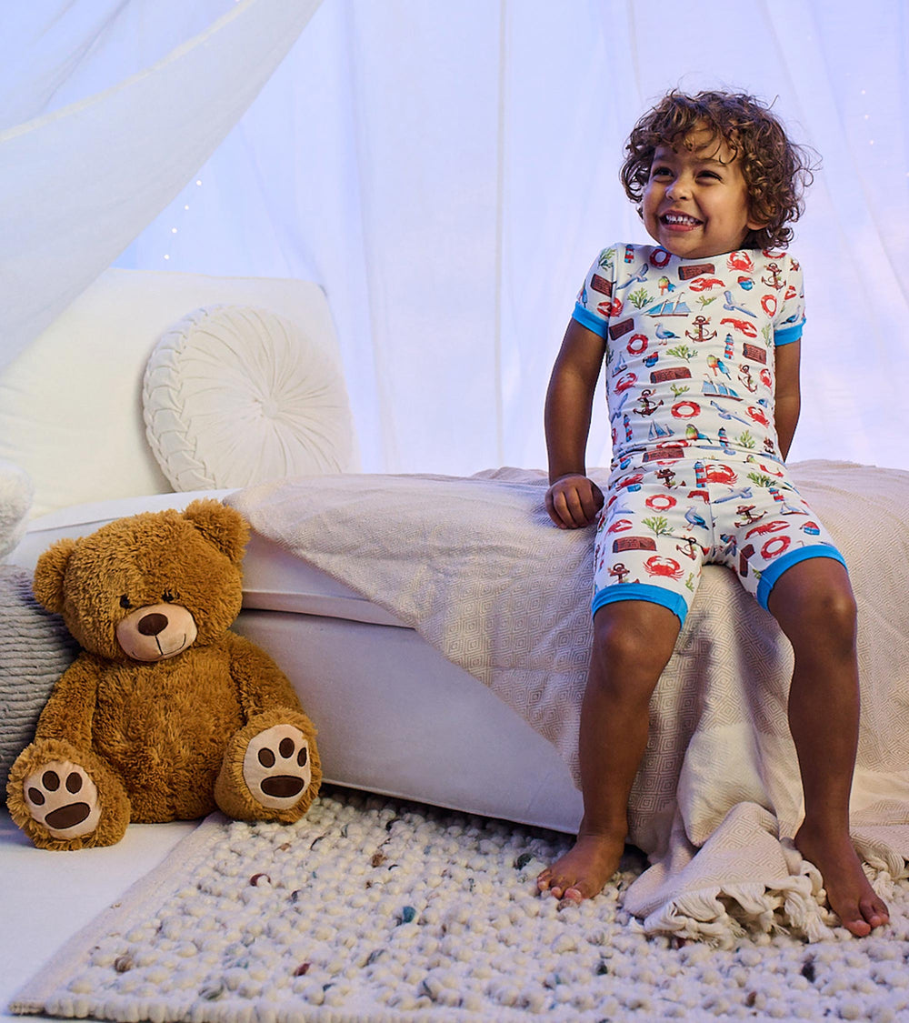 Boys Painted Seascape Bamboo Short Pajama Set | Hatley Outlet Boys