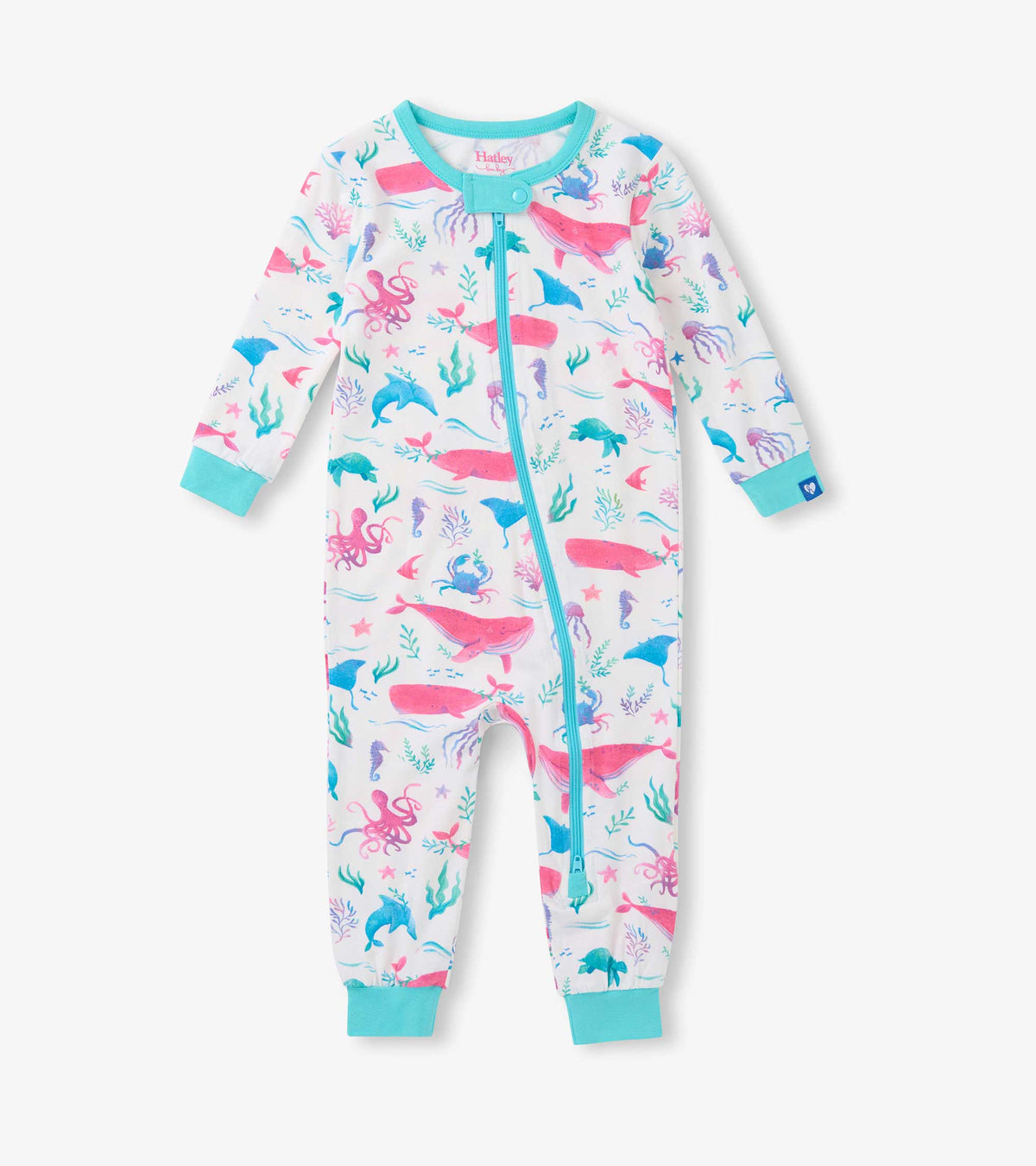 Baby Girls Painted Sealife Bamboo Sleeper | Hatley Onsale Baby & Toddler