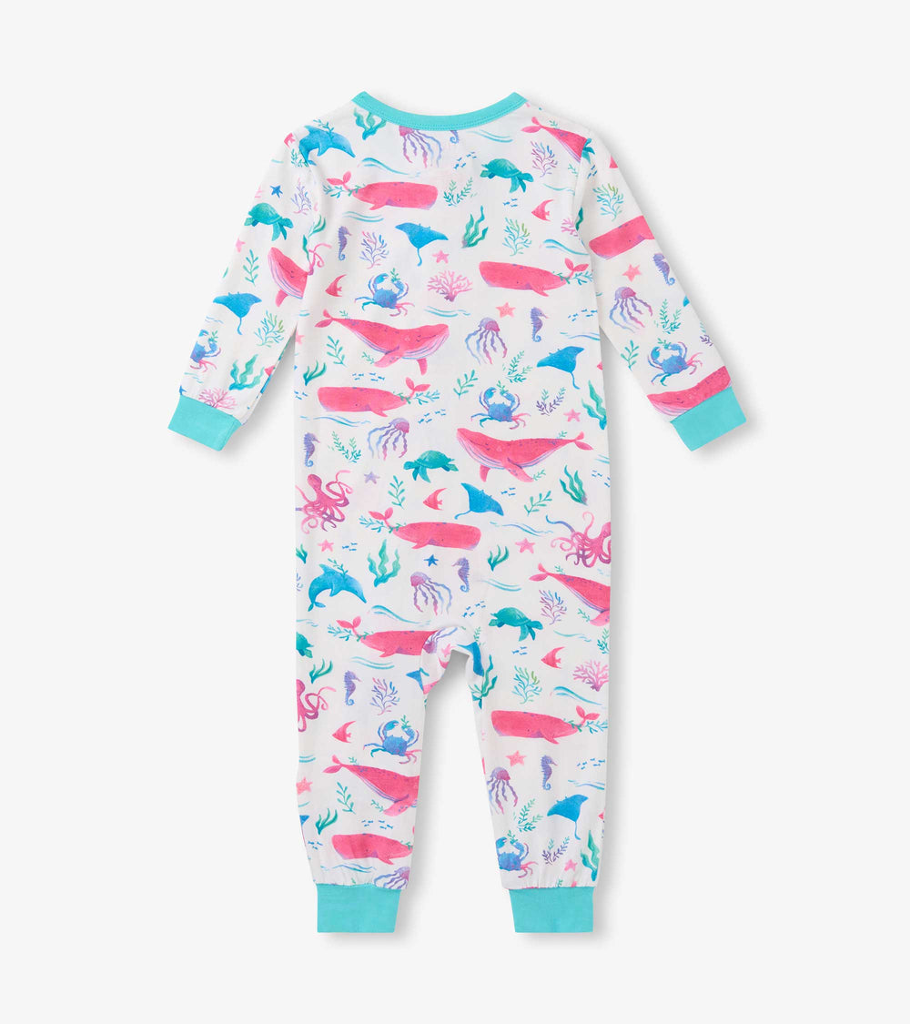 Baby Girls Painted Sealife Bamboo Sleeper | Hatley Onsale Baby & Toddler