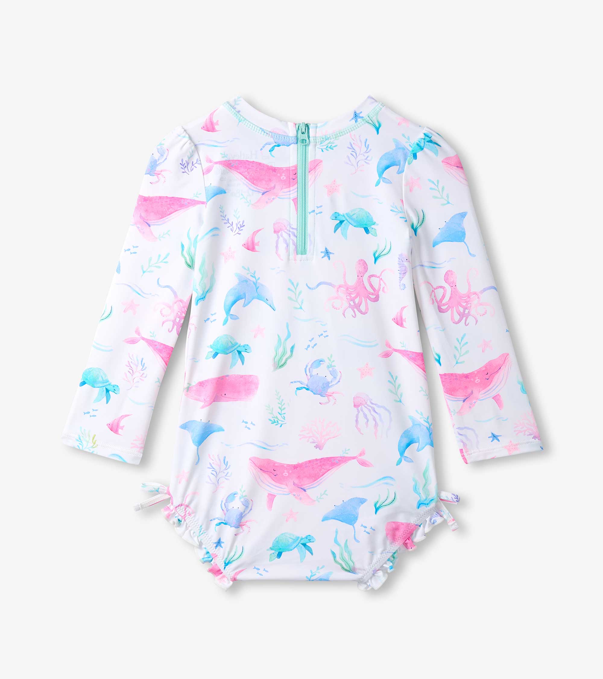 Baby Girls Painted Sealife One-Piece Rashguard Swimsuit | Hatley US Baby & Toddler